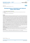 Rheological behavior of plasticized cement dispersed systems under