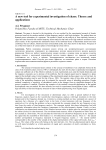 A new tool for experimental investigation of chaos: theory and applications