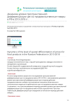 Dynamics of the level of spatial differentiation of prices for food products in the Russian Federation in 2013-2018