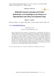 Gibberellin induced -amylase and protein optimization in the seedlings by the influence of deproteinised leafy whey from selected crops