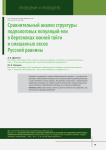 Сравнительный анализ структуры подпологовых популяций ели в березняках южной тайги и смешанных лесов Русской равнины
