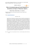 Effect of Accelerated Aging and Growth Regulators on Germination and Vigour of Phaseoluse vulgaris L.