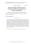 Mineral composition, Antioxidant and Anti-inflammatory Activities of the Crude Extract of Leaves of Carica papaya L.