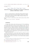 Analytical design of controllers for discrete-continuous systems with linear control