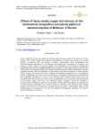 Effects of heavy metals copper and mercury on the biochemical composition and activity pattern of selected enzymes of molluscs: a review