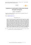 Expression of circadian genes in dietary stress induced Drosophila melanogaster
