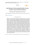 Seed biology and pharmacological benefits of fennel, lavender, thyme and Echinacea species