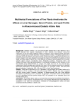 Multiherbal formulations of five plants ameliorate the effects on liver glycogen, serum protein, and lipid profile in alloxan-induced diabetic albino rats