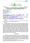 Mechanical and microstructural characterization of recycled plastic waste in sustainable building applications