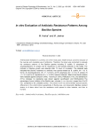 In vitro evaluation of antibiotic resistance patterns among Bacillus species
