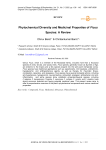 Phytochemical diversity and medicinal properties of Ficus species: a review