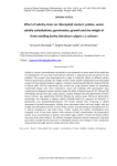 Effect of salinity stress on chlorophyll content, proline, water soluble carbohydrate, germination, growth and dry weight of three seedling barley (Hordeum vulgare L.) cultivars