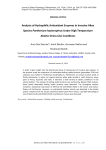 Analysis of hydrophilic antioxidant enzymes in invasive alien species Parthenium hysterophrus under high temperature abiotic stress like conditions