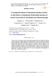 Сравнительное исследование активности антиоксидантных ферментов для теплового шока в амфиподах Gmelinoides fasciatus прибрежного сообщества озера Байкал и термальных источников