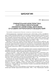Сравнительная характеристика клеточных субпопуляций мозжечка серой жабы (Bufo bufo) в условиях антропогенного воздействия