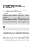 Вариативность индивидуальной образовательной траектории студентов педагогического вуза