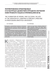 Формирование нравственных и культурных ценностей в процессе изучения иностранного языка в профильном вузе