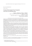 The speed electromagnetic wave propagation in the snow-ice underlying surface