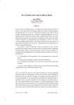 Platonism and the world crisis