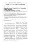Условия образования минеральных включений в гидротермальных метасоматитах г. Двугорбой, Южная Камчатка