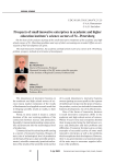 Prospects of small innovative enterprises in academic and higher education institute's science sectors of St.-Petersburg