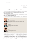 Strategic reserves of labor productivity growth in the regional economy