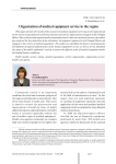 Organization of medical equipment service in the region
