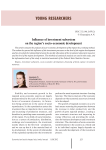 Influence of investment subsystem on the region's socio-economic development