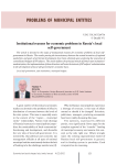 Institutional reasons for economic problems in Russia's local self-government