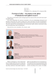 Provision of safety - the priority in the sphere of fundamental and applied research