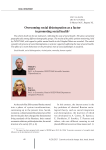 Overcoming social disintegration as a factor in promoting social health