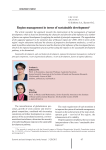 Region management in terms of sustainable development