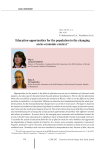 Education opportunities for the population in the changing socio-economic context