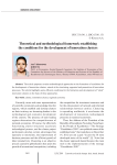 Theoretical and methodological framework establishing the conditions for the development of innovation clusters