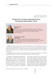 Prospects for economic cooperation between the Eurasian and European Unions