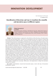 Identification of directions and ways to transform the scientific and innovation space in different regions