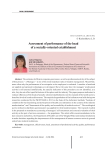 Assessment of performance of the head of a socially-oriented establishment