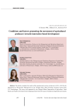 Conditions and factors promoting the movement of agricultural producers towards innovation-based development