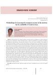 Methodology for assessing the transport security of the territory for the availability of social services