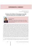 Evaluation of the efficiency of development of specially protected natural areas in the Republic of Komi