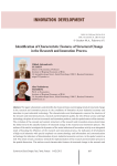 Identification of characteristic features of structural change in the research and innovation process