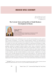 The current state and specifics of small business development in Russia