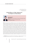 Gaining efficiency of public administration - key objective for modern Russia