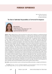 The role of individual responsibility in territorial development