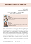 Trends of the development of municipal regions in the national economic space