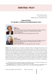 Industrial policy: new realities, formation and implementation issues