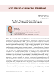 New basic principles of the state policy in an area of local self-government development in Russia