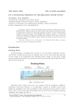 On a nonlinear problem of the breaking water waves