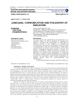 Language, communication and philosophy of education