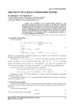 Analysis of the class of hydrodynamic systems